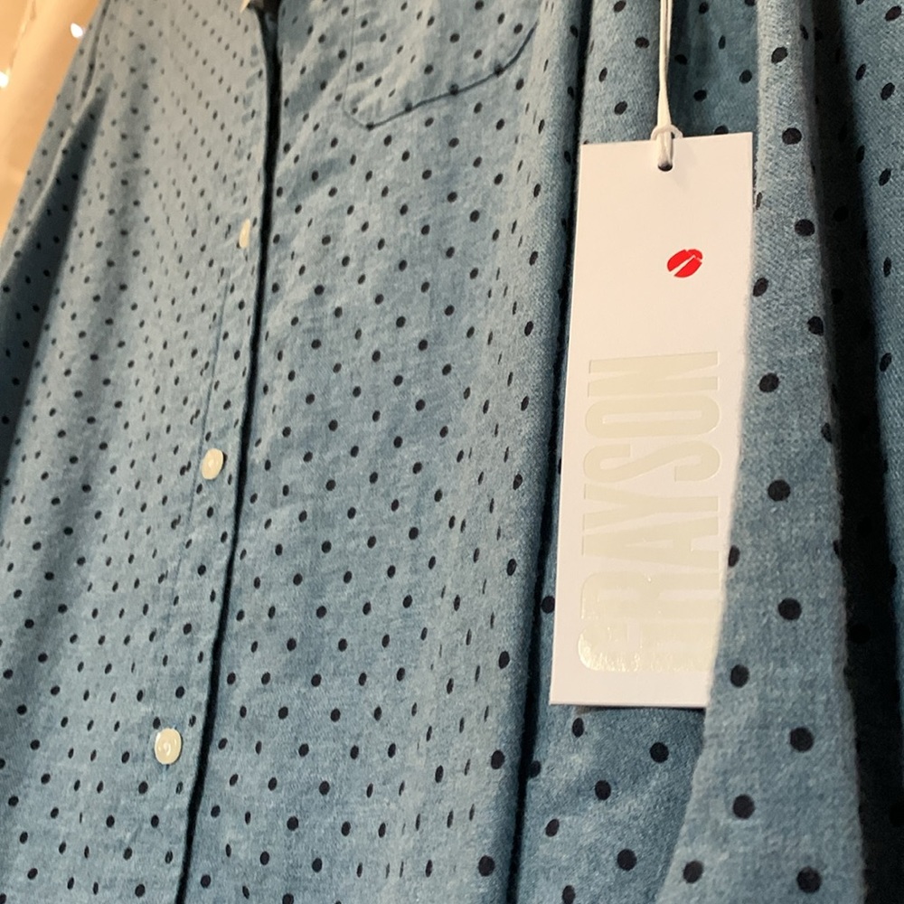 Grayson Threads Button Down Polka Dot - Nwt - image 4